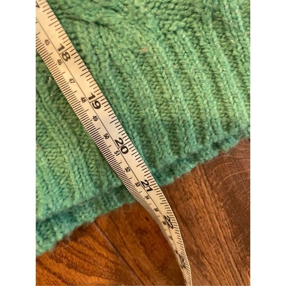 American Eagle cableknit green cropped hooded sweater - Picture 4 of 7
